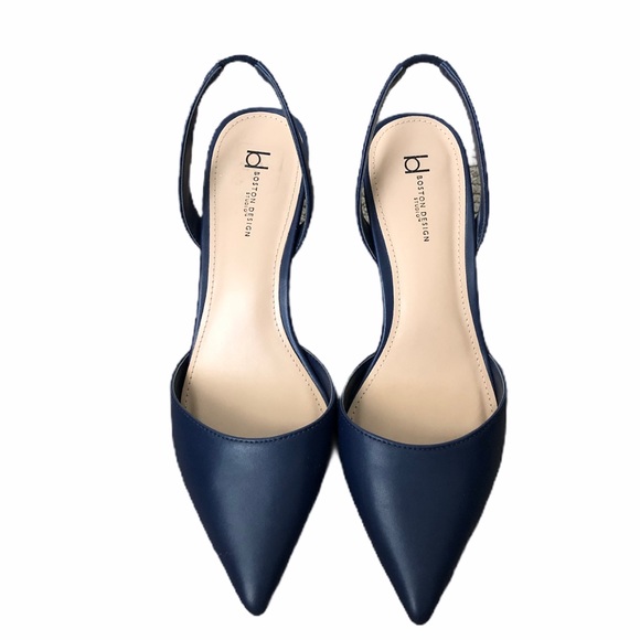 navy heeled shoes